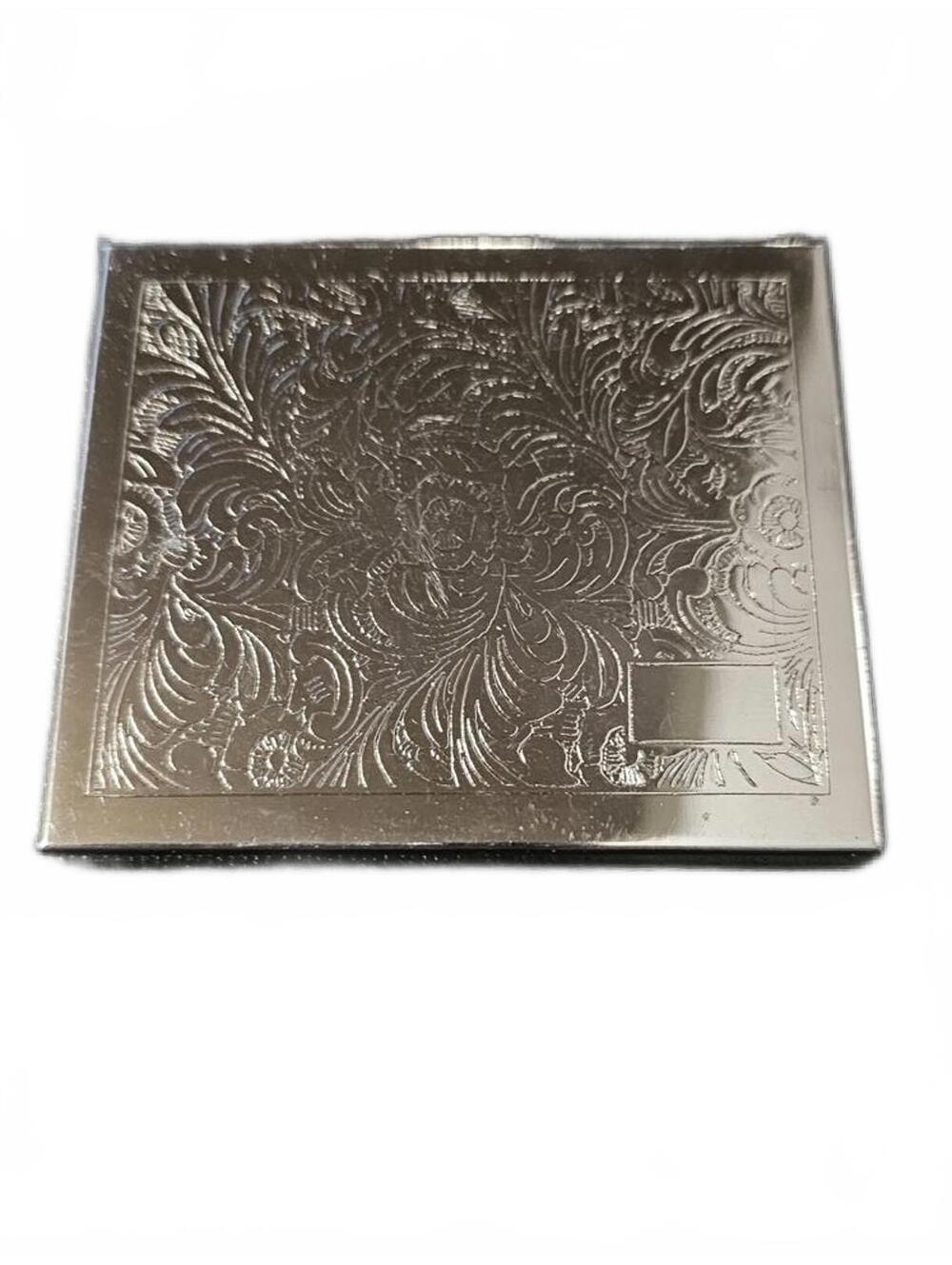 SILVER-TONE Case With Single And Magnified Mirrors 3"x 2"